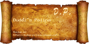 Dudás Polina névjegykártya